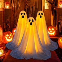 Marlowe — 4Ft Lighted Ghost | Wind-Resistant Indoor/Outdoor Halloween Porch Decor with String Lights & Remote