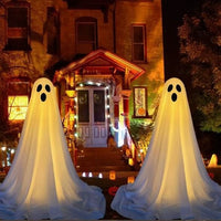 Marlowe — 4Ft Lighted Ghost | Wind-Resistant Indoor/Outdoor Halloween Porch Decor with String Lights & Remote