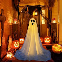 Marlowe — 4Ft Lighted Ghost | Wind-Resistant Indoor/Outdoor Halloween Porch Decor with String Lights & Remote